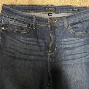 Judy Blue Relaxed Fit Leg Jeans in Deep Blue